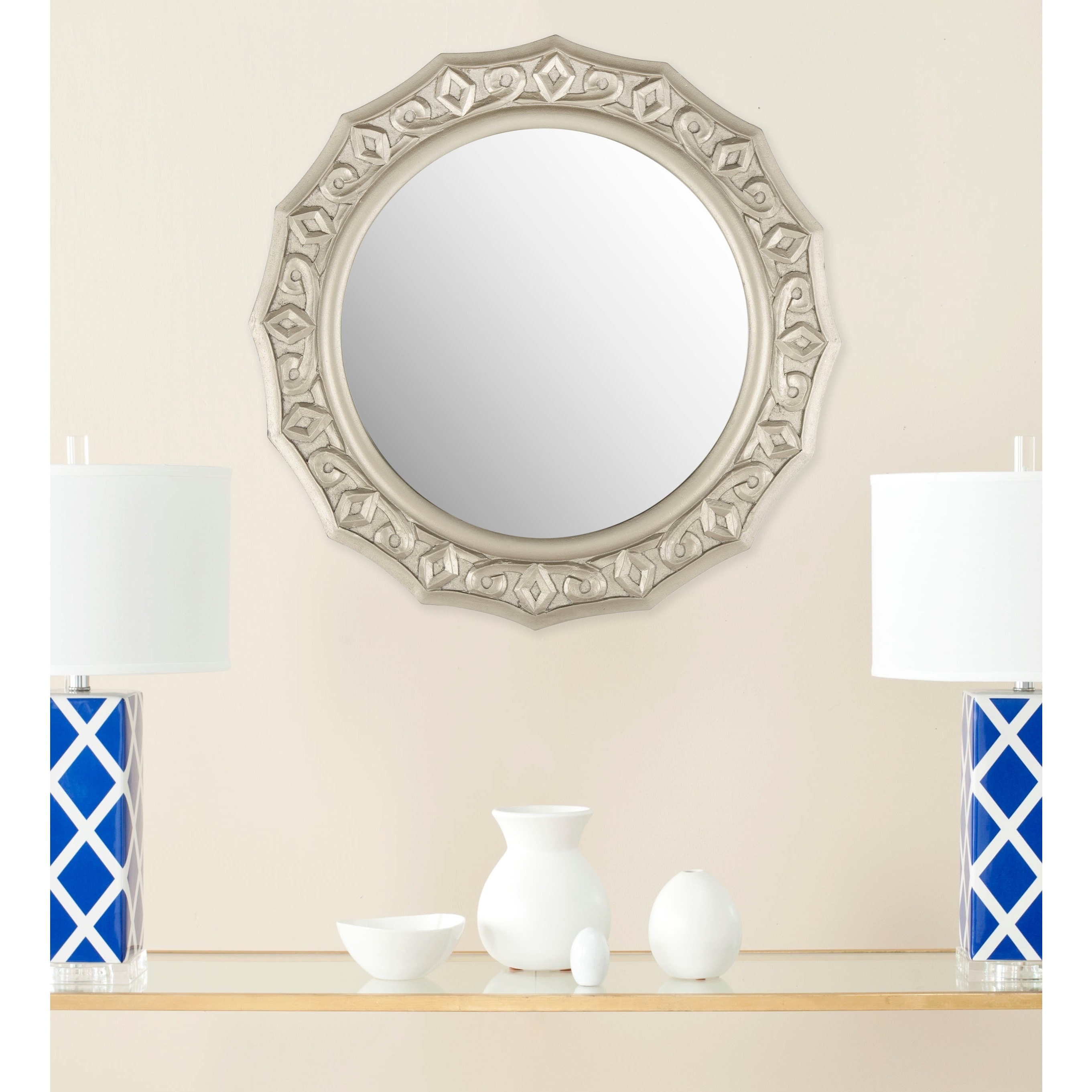 Safavieh Gossamer Lace Pewter Mirror