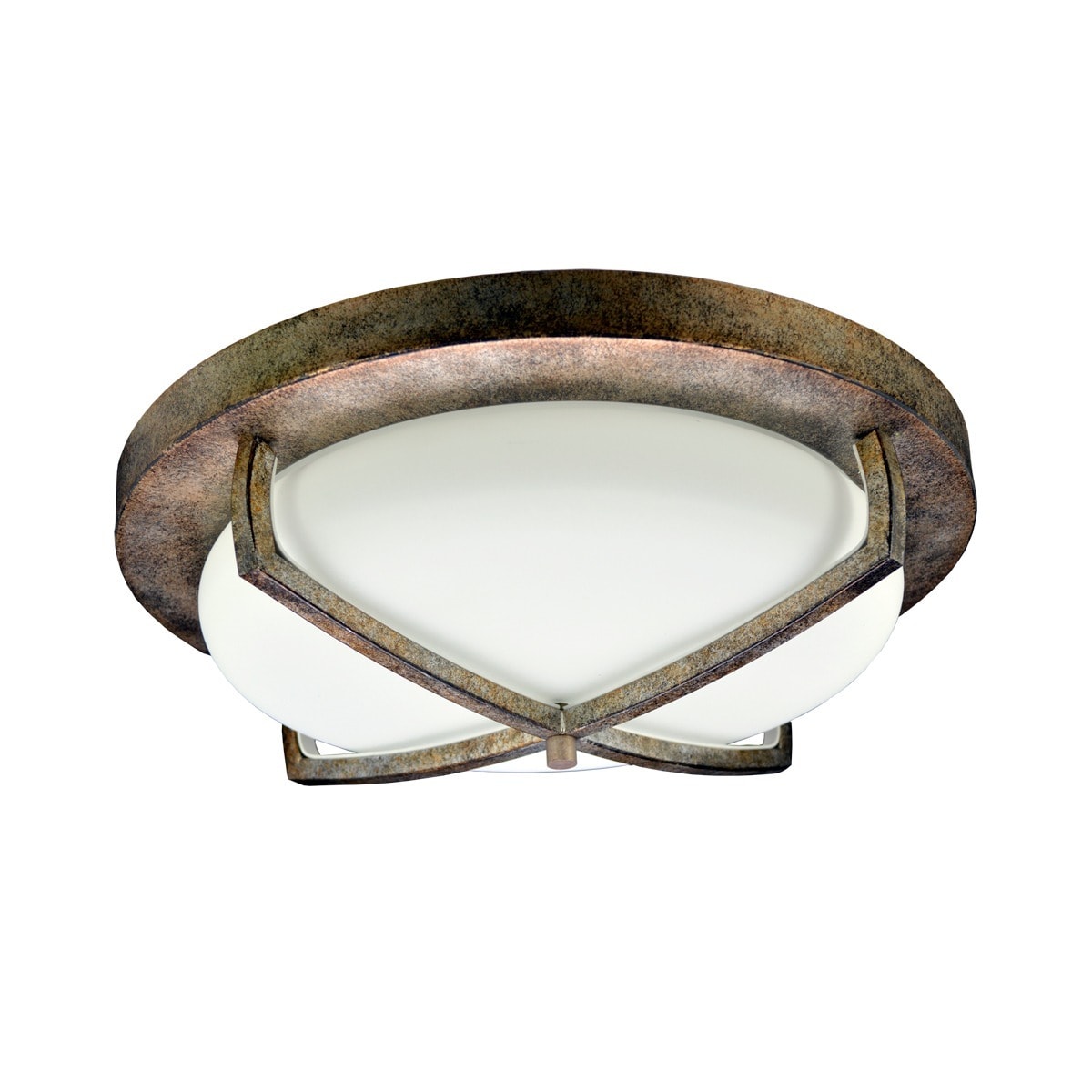 X Light 3 light Bronze Flush Mount Ceiling Fixture