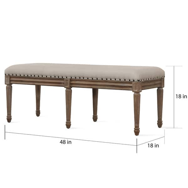 Gracewood Hollow Elements Upholstered Dining Bench