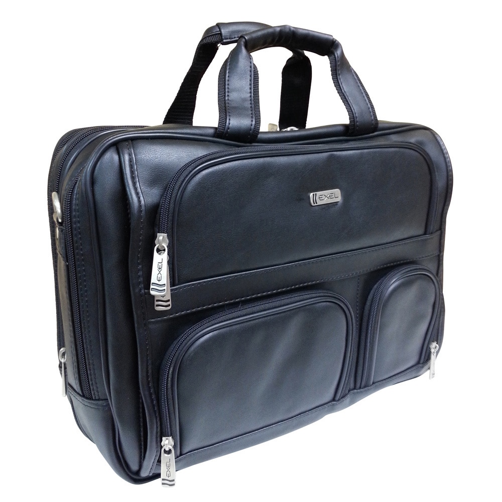 Exel Expandable Vinyl 17 inch Laptop Briefcase