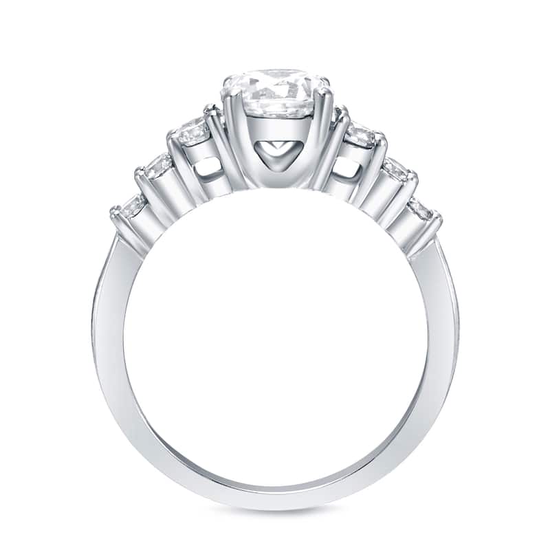 Auriya 14k Gold 2ctw Round Diamond Engagement Ring Set Certified