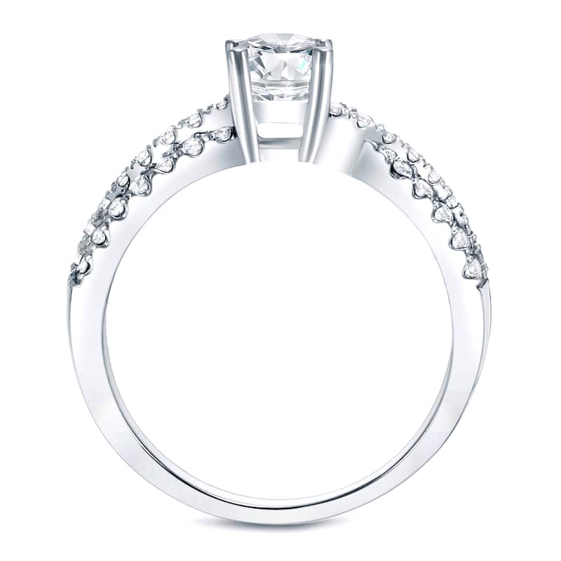 Auriya 14k Gold 3/4ctw Round Diamond Engagement Ring (H-I, SI1-SI2)