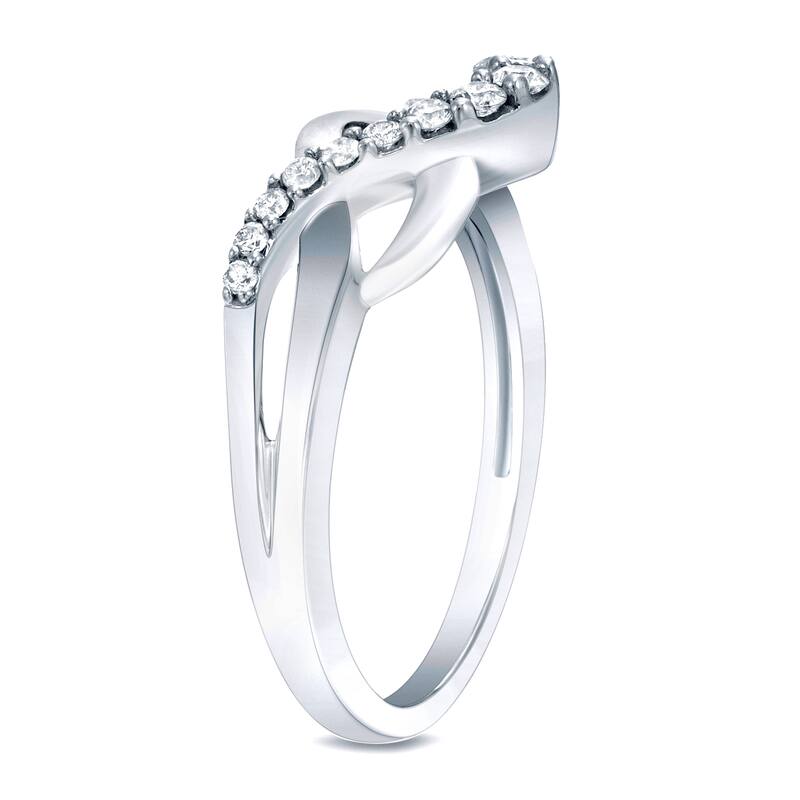 Auriya 14k White Gold 1/4ct TDW Infinity Knot Diamond Ring (H-I, SI1-SI2)
