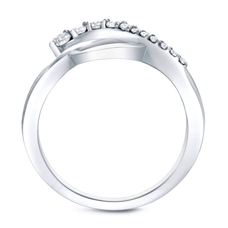 Auriya 14k White Gold 1/4ct TDW Infinity Knot Diamond Ring (H-I, SI1-SI2)
