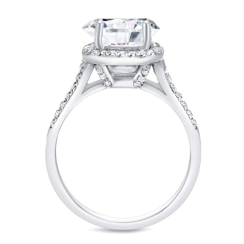 Auriya 14k White Gold 2ct TDW Certified Cushion Diamond Engagement Ring (I, VS1-VS2)