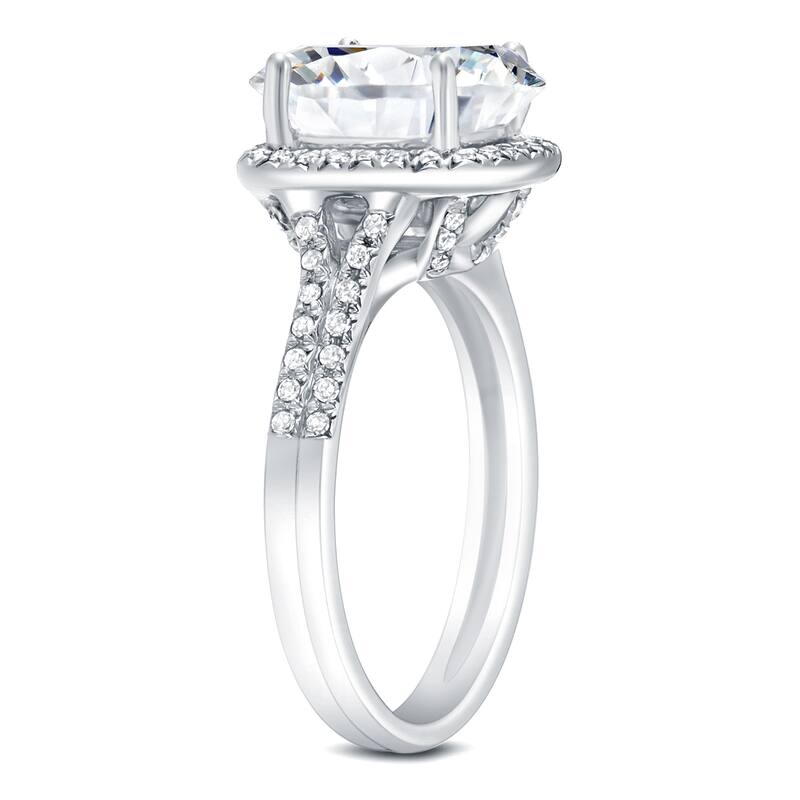 Auriya 14k White Gold 2ct TDW Certified Cushion Diamond Engagement Ring (I, VS1-VS2)