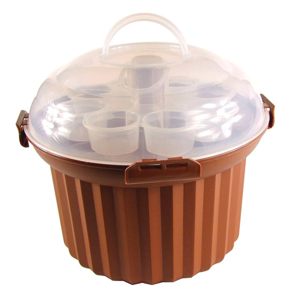 Fox Run Brands 24 Cupcake Brown Carousel