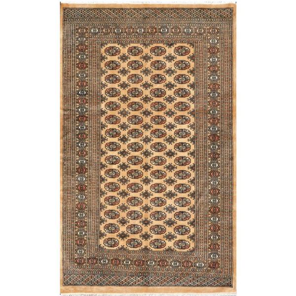 Handmade Herat Oriental Pakistani Bokhara Wool Rug - 5' x 8'3 (Pakistan)