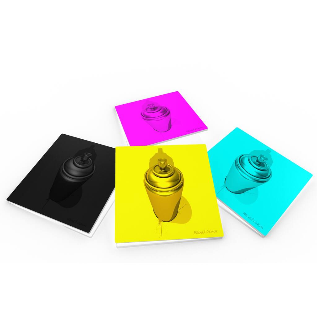 Maxwell Dickson 'CMYK' Clear Glass Coasters (Set of 4)