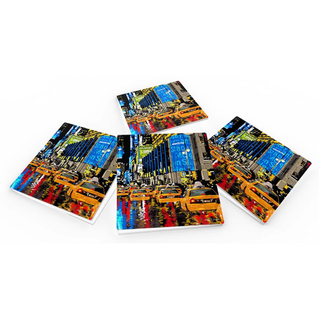 Rainy Nights Crystal Clear Glass Coaster (Set of 4 or 6)