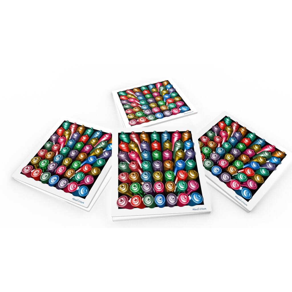 Spray Cans Crystal Clear Glass Coaster (Set of 4 or 6)