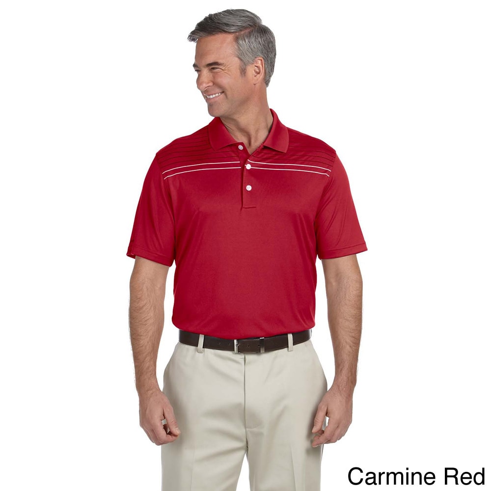 Ashworth Ashworth Mens Performance Interlock Print Polo Top Red Size XXL