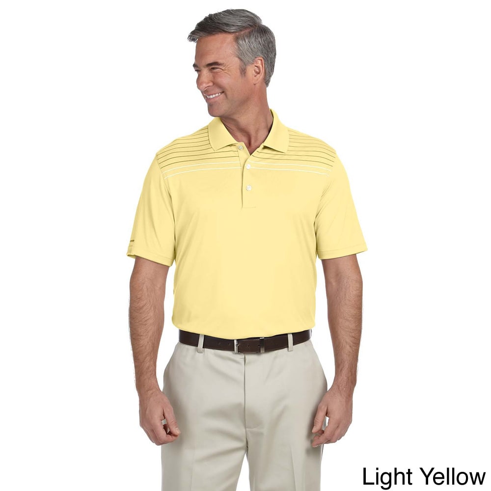 Ashworth Ashworth Mens Performance Interlock Print Polo Top Yellow Size XXL