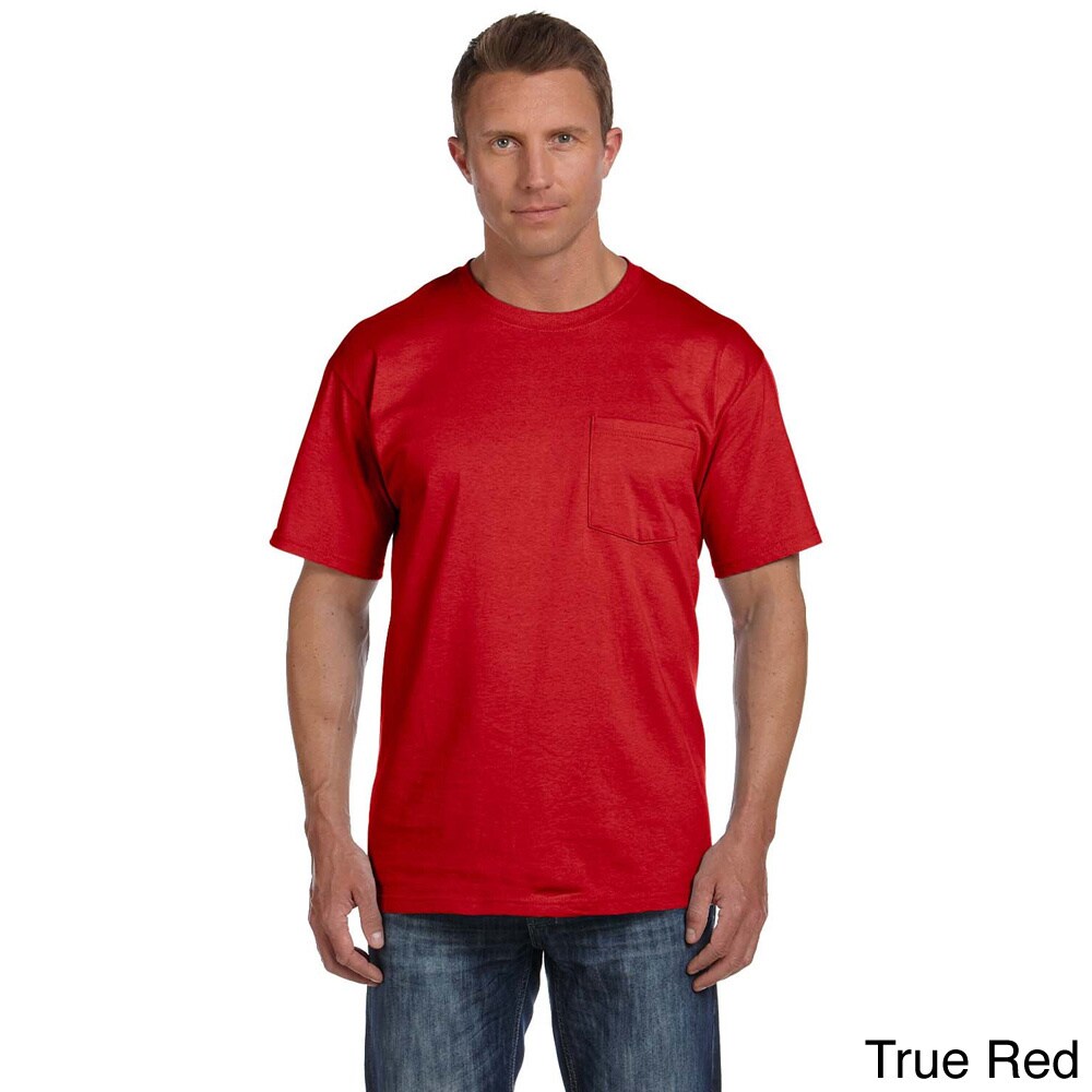 red shirt with pocket