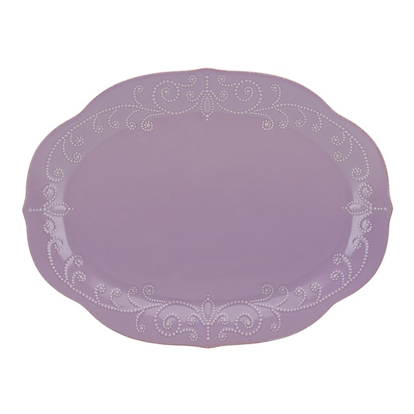 Lenox Violet French Perle Oval Platter