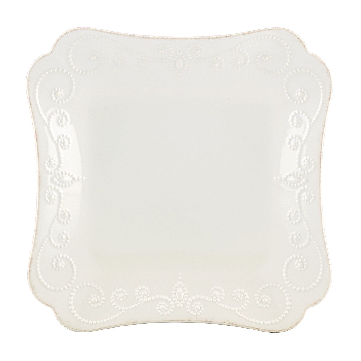 Lenox White French Perle Square Dinner Plate