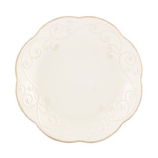 Piatto Quadrato Accent Lenox French Perle | Bianco Con Bordo Perlinato, Ideale Per Antipasti O Dessert