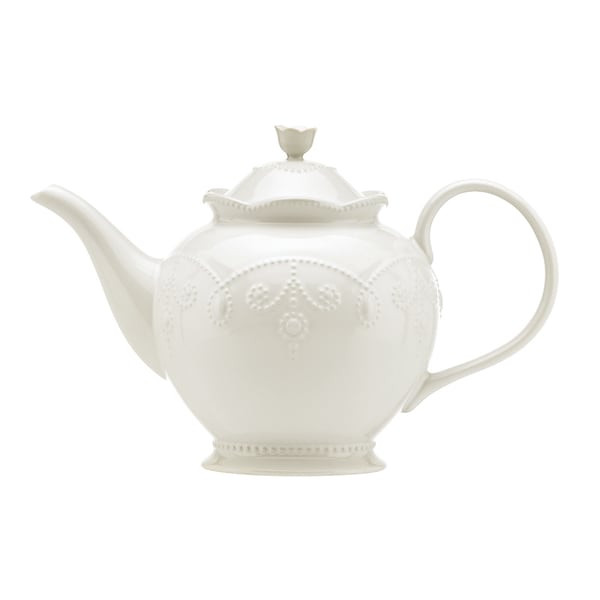 Lenox 'French Perle' White Teapot