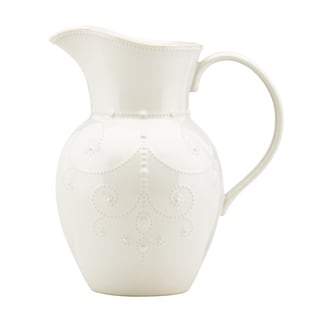 Lenox 'French Perle' White Beaded Pitcher