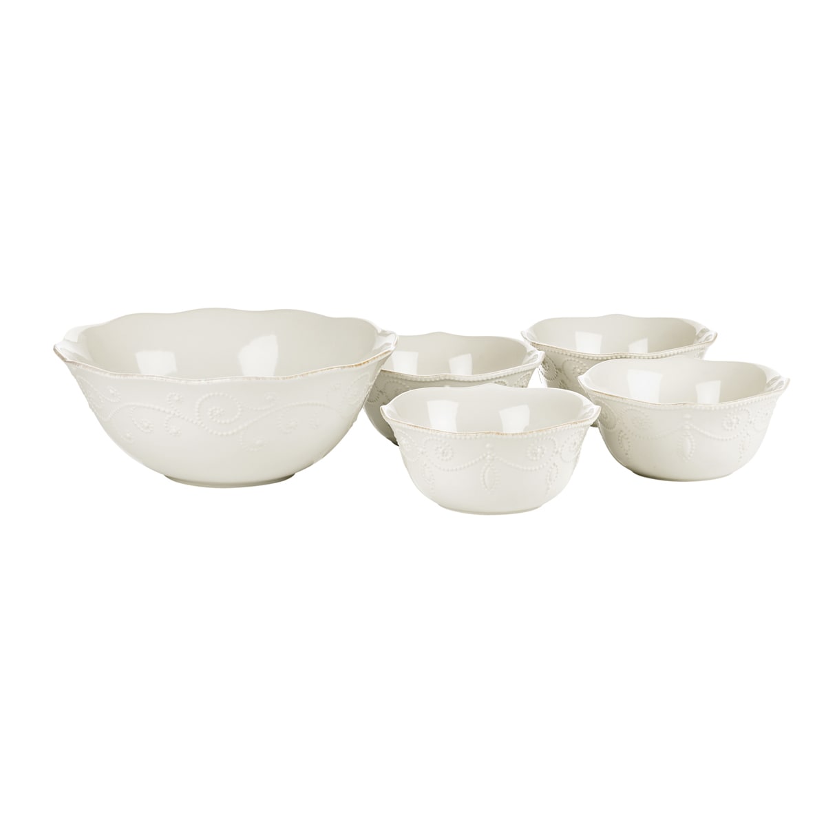 Lenox French Perle White 5 piece Salad Set