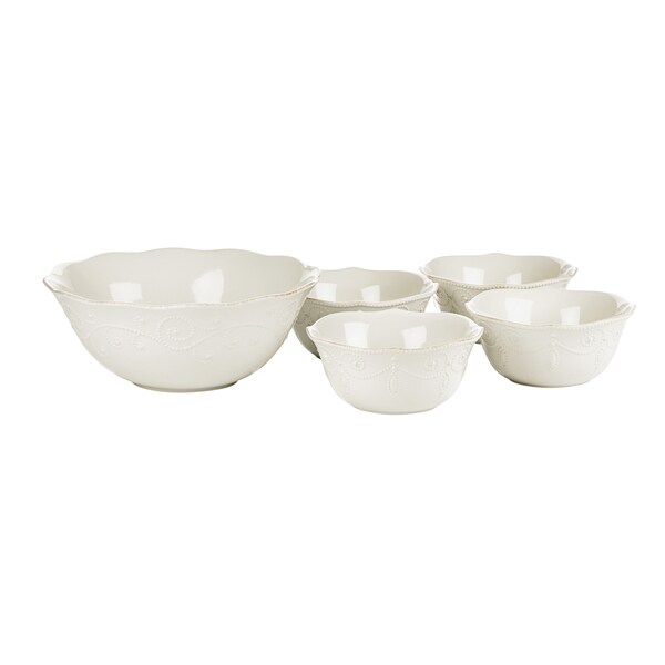 Lenox 'French Perle' White 5-piece Salad Set