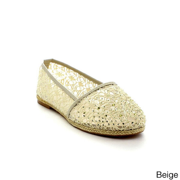 Reneeze Women's 'June 1' Crocheted Espadrille Flats Reneeze Flats