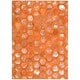 preview thumbnail 22 of 32, Nourison City Chic Glam Metallic Geometric Hair on Hide Area Rug 5'3" x 7'5" - Orange - Rectangle