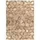 preview thumbnail 5 of 32, Nourison City Chic Glam Metallic Geometric Hair on Hide Area Rug 5' 3" x 7' 5" - Yellow - Rectangle
