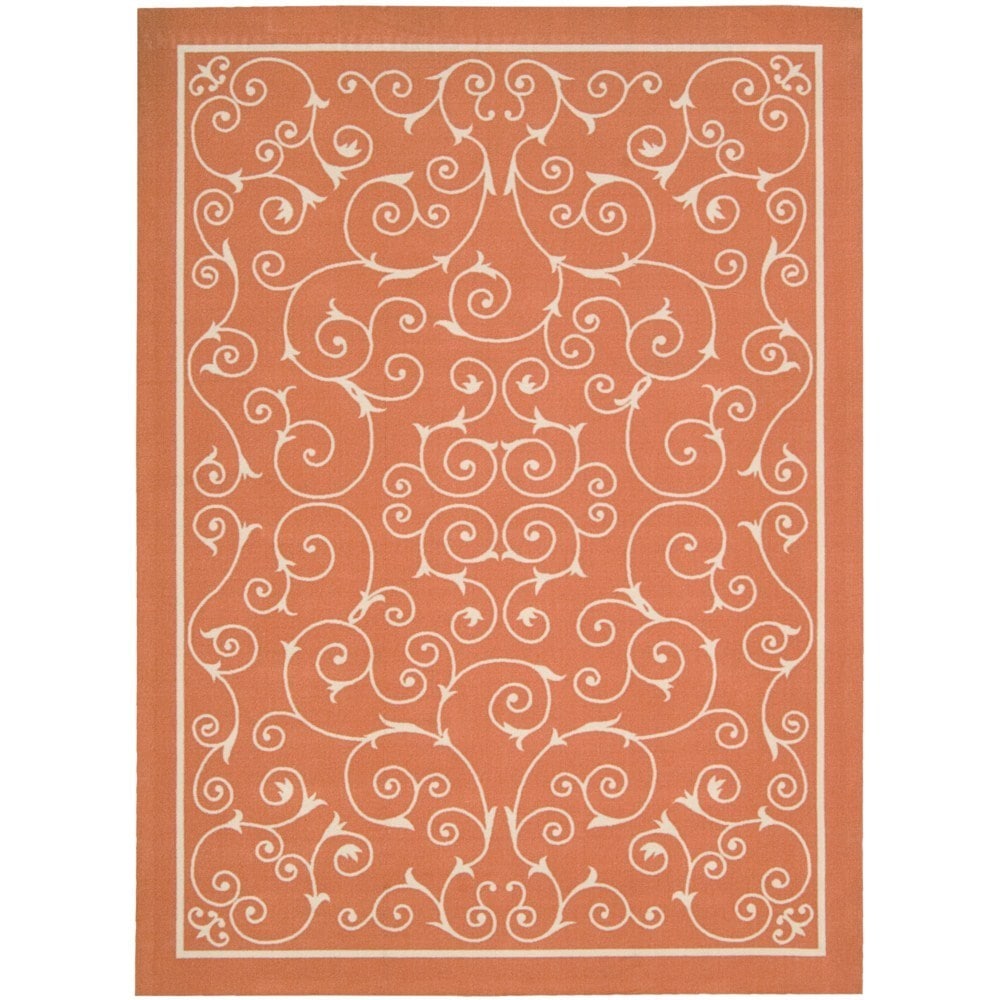 Nourison Home And Garden Orange Rug (8 X 10)