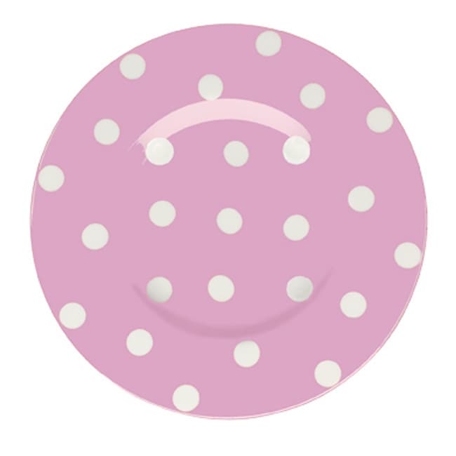 Red Vanilla Freshness Violet Dots 9 inch Salad Plates (set Of 6)