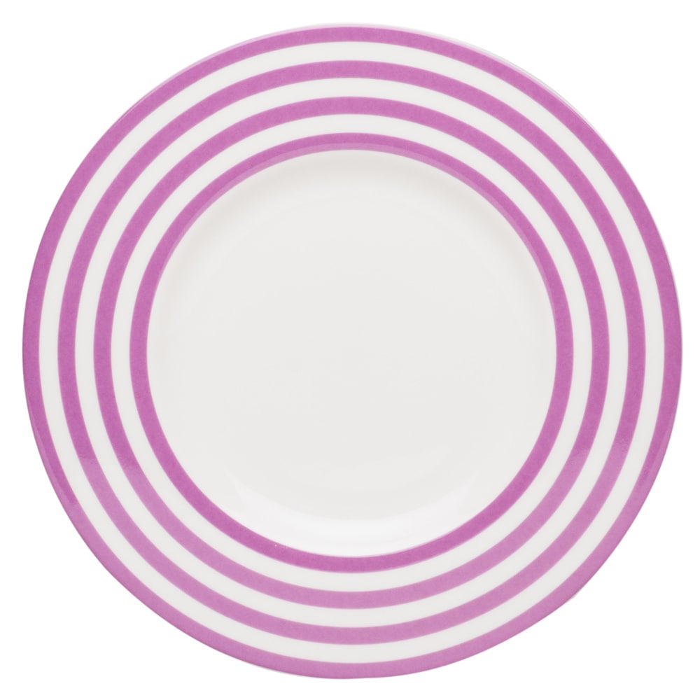 Red Vanilla Freshness Lines 9 inch Violet Salad Plates (set Of 6)