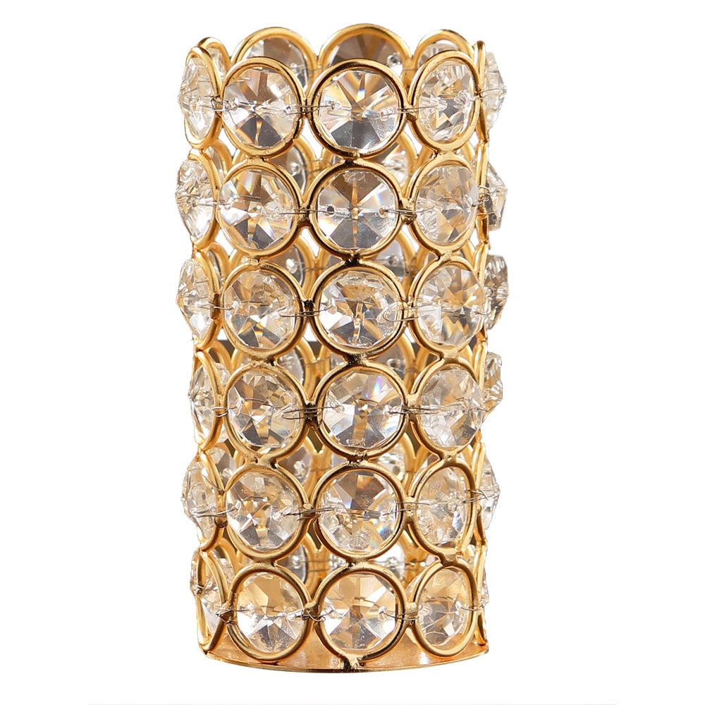 Gold Crystal Tealight Holder