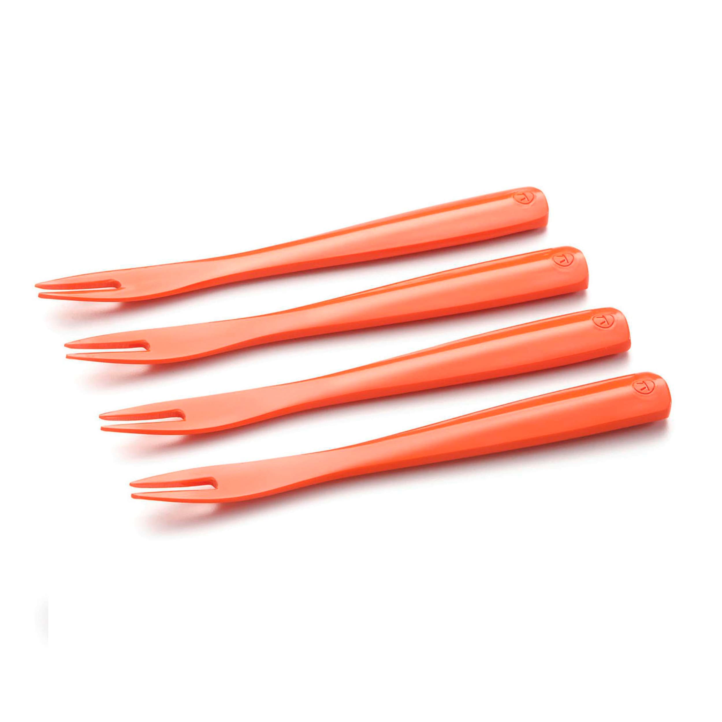 Outset Orange Appetizer Forks