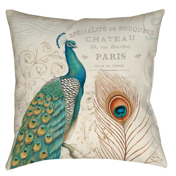 Majestic Beauty Peacock 19 inch Throw Pillow  ™ Shopping