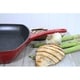 preview thumbnail 4 of 3, Chasseur 12-inch Red Rectangular French Enameled Cast Iron Grill Pan