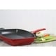 preview thumbnail 1 of 3, Chasseur 12-inch Red Rectangular French Enameled Cast Iron Grill Pan