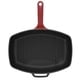 preview thumbnail 2 of 3, Chasseur 12-inch Red Rectangular French Enameled Cast Iron Grill Pan
