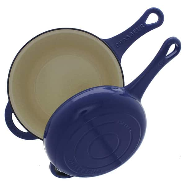 Chasseur Chasseur Cast Iron 8.5-in Cast Iron Cooking Pan with Lid in the  Cooking Pans & Skillets department at