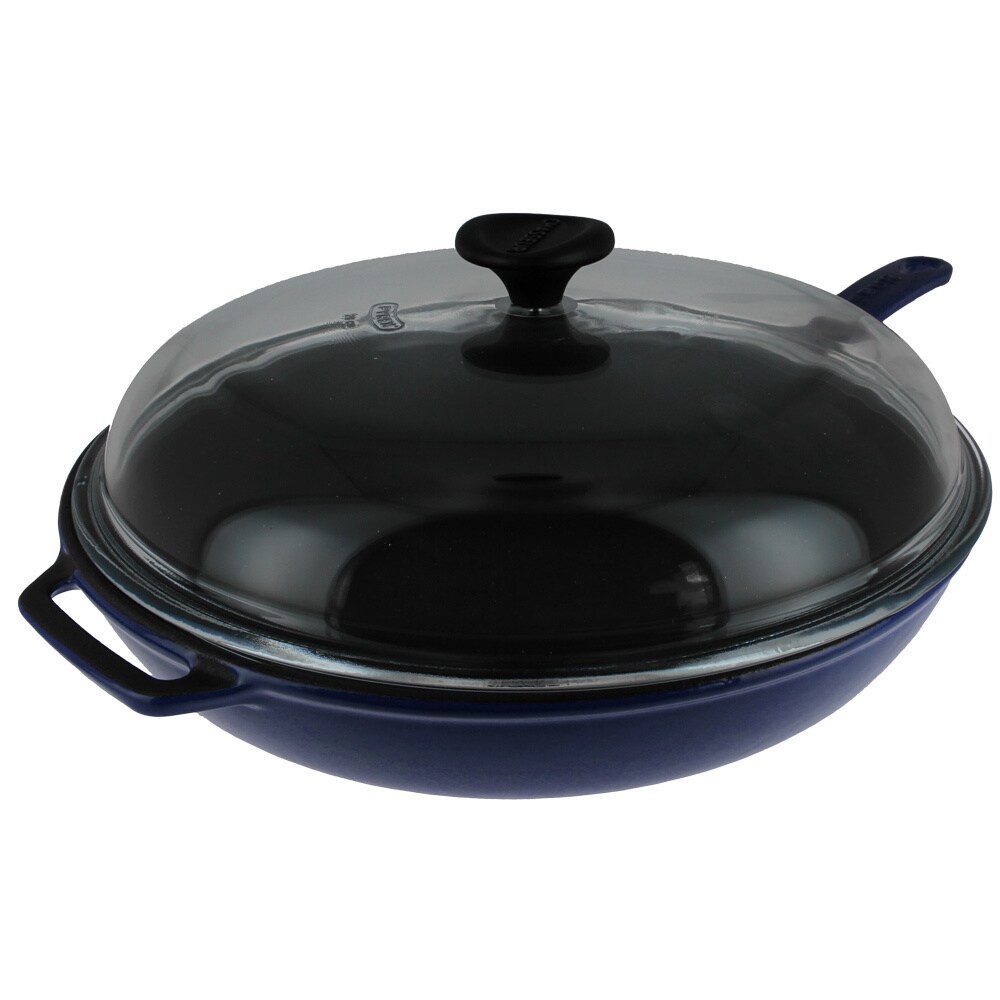 Chasseur Chasseur Cast Iron 15-in Cast Iron Wok with Lid in the Cooking  Pans & Skillets department at