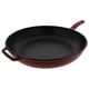 preview thumbnail 2 of 5, Chasseur 11-inch Red French Enameled Cast Iron Fry pan with Glass Lid