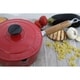 preview thumbnail 5 of 6, Chasseur 2.5-quart Red French Enameled Cast Iron Saucepan With Lid and Wooden Handle