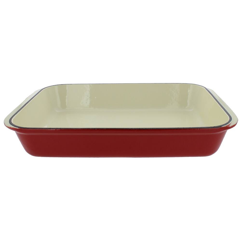 Chasseur French Red Cast Iron Rectangular 2-quart Gratin