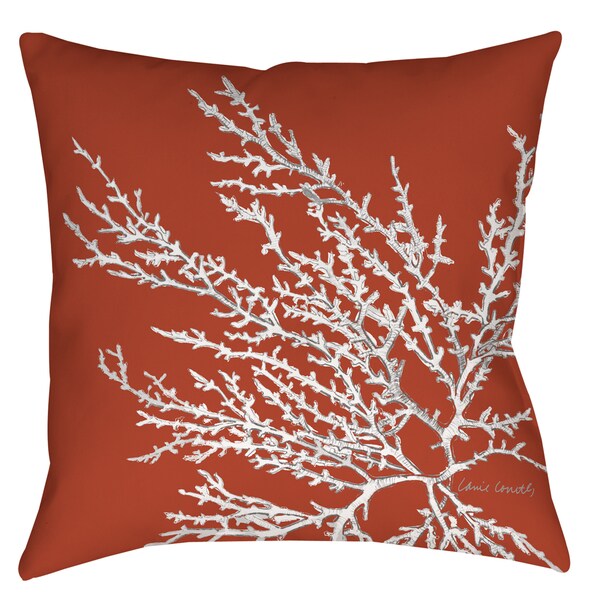 Manual Woodworkers Coastal Coral 19inch Decorative Pillow Free