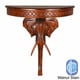 preview thumbnail 4 of 2, International Caravan Windsor Carved Elephant Wall Table Walnut