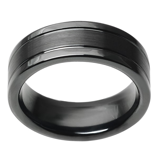 Vance Co. Men's Black Ceramic Band Vance Co. Men's Wedding Bands