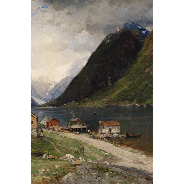Georg Anton Rasmussen 'Remote Country' Oil on Canvas Art - Multi