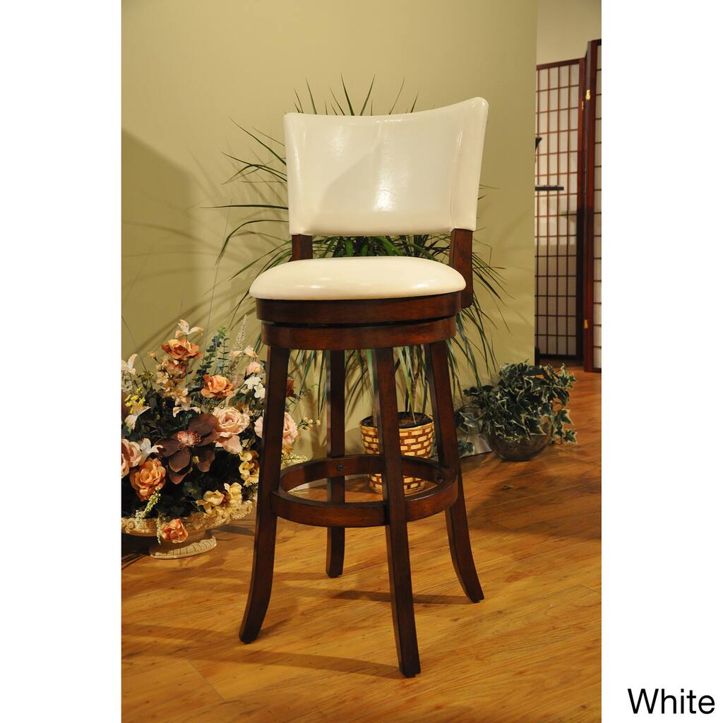 Whitaker Rubberwood Swivel Bar Stools (Set of 2)