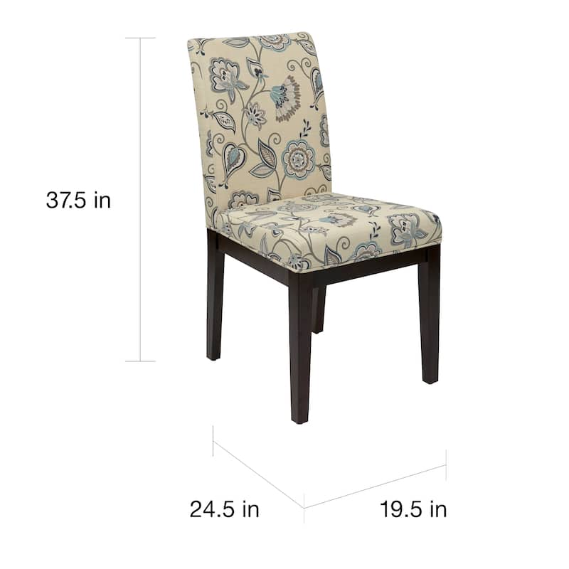 OSP Home Furnishings Dakota Parsons Chair in Avignon Sky Fabric