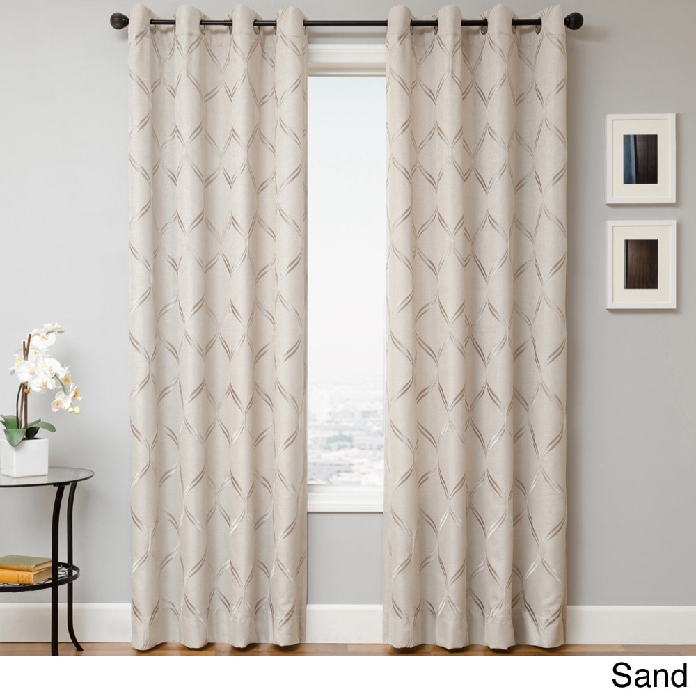 Softline Home Fashions Roxy Grommet Top Curtain Panel Cream Size 54 x 84