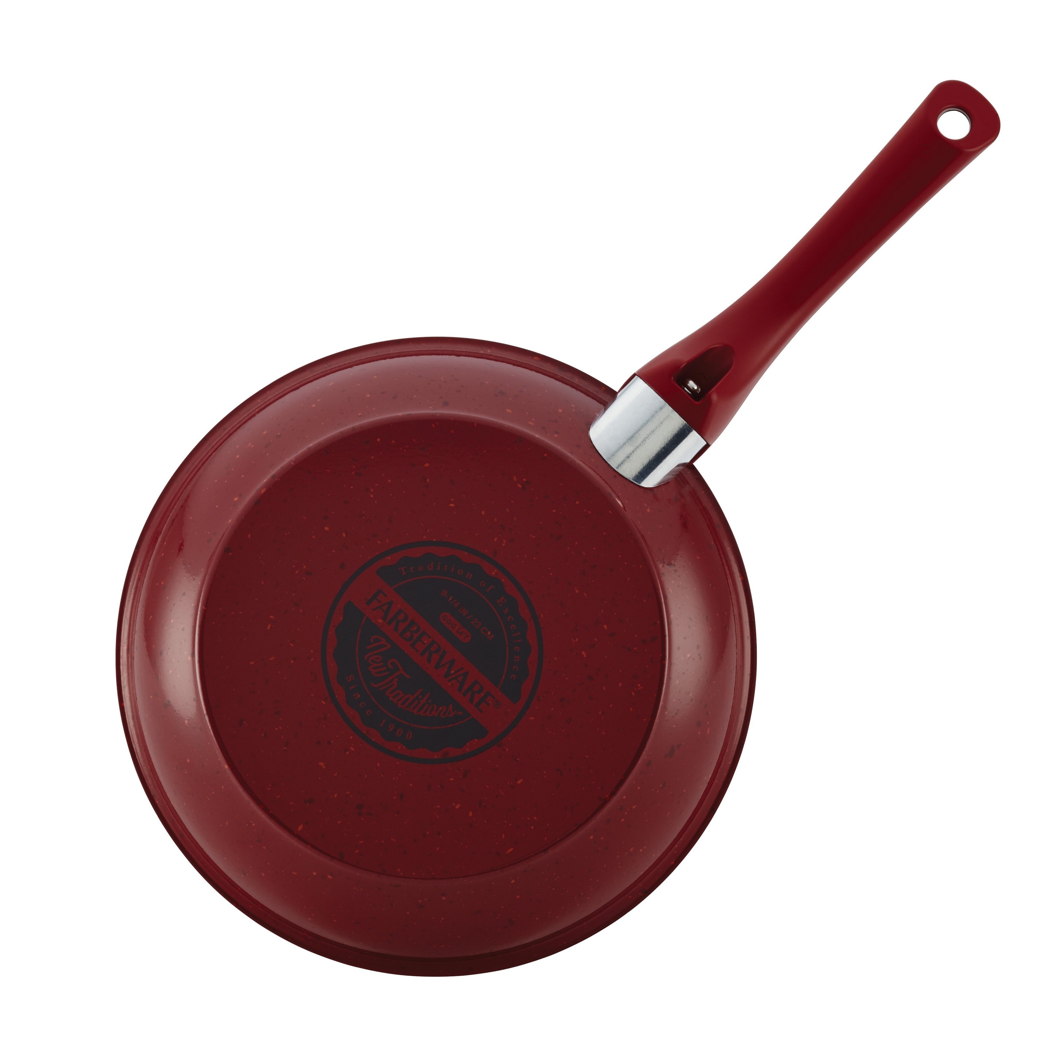 Farberware Buena Cocina Aluminum 9.75-Inch Nonstick Skillet, Red